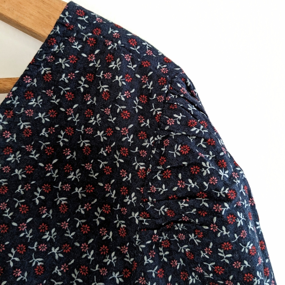 Sold! NWT Madewell Tie-Back Peplum Puff Sleeve Top - Picture 8 of 15